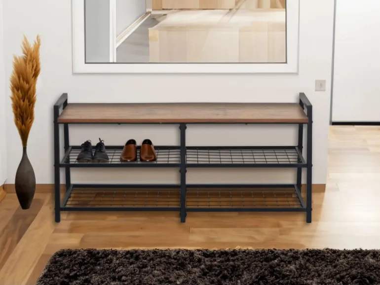 MCW Schuhregal A27 40x107x38cm Wildeiche-Optik