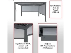 MCW Seitenwand Für Pergola L41 Anthrazit 3x3m