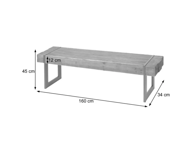 MCW Sitzbank A15 Braun 160cm
