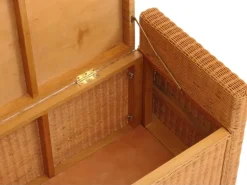 MCW Sitzbank Genua Rattan Staufach Honigfarben