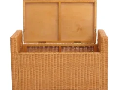 MCW Sitzbank Genua Rattan Staufach Honigfarben