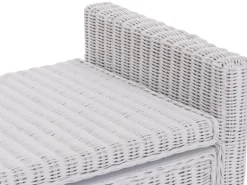 MCW Sitzbank Genua Rattan Staufach Weiß