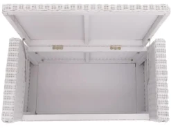 MCW Sitzbank Genua Rattan Staufach Weiß