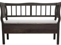 MCW Sitzbank H207 Staufach Shabby-Look Grau-Braun Shabby