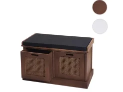 MCW Sitzbank J49 Aufbewahrungsboxen 47x75x40cm Braun Polster Schwarz