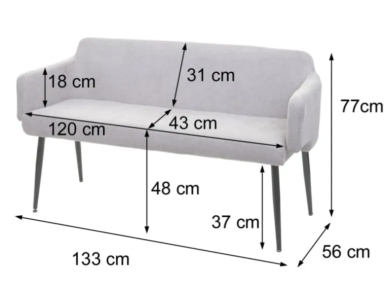 MCW Sitzbank L13 Creme-Weiß