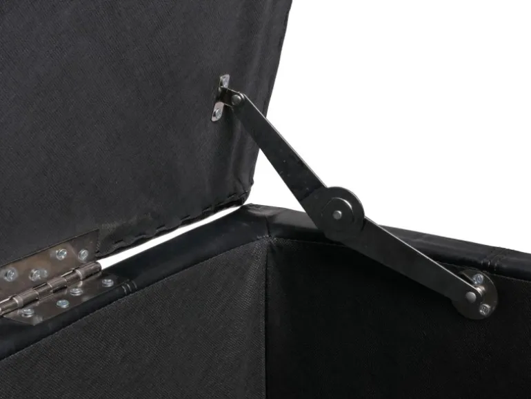 MCW Sitzbank mit Aufbewahrung Arezzo LEDER 112x45x45cm Schwarz