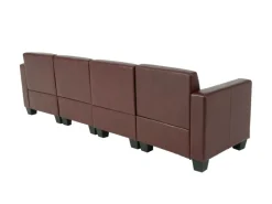 MCW 4-Sitzer Sofa Moncalieri Rot-Braun