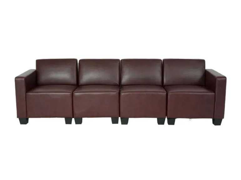 MCW 4-Sitzer Sofa Moncalieri Rot-Braun