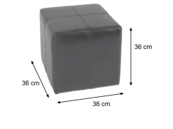 MCW Sitzhocker Carrara Braun 36x36x36cm