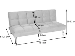MCW Sofa K21 Samt Blau