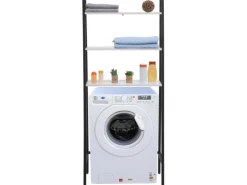 MCW Standregal K82 Marmor-Optik Weiß