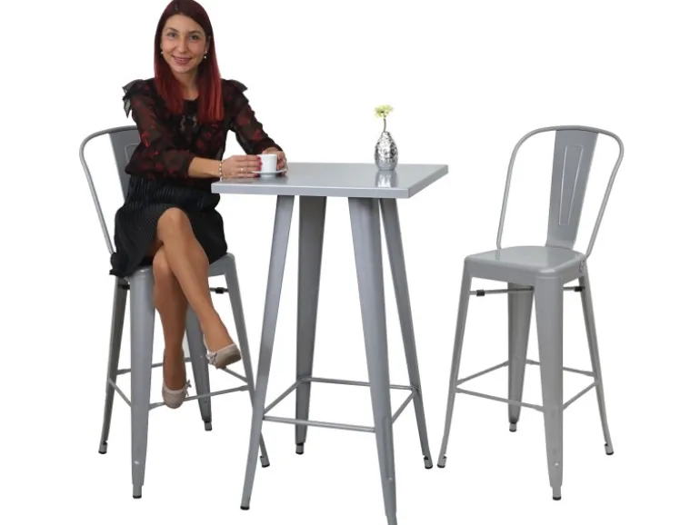 MCW Stehtisch A73 Metall Grau