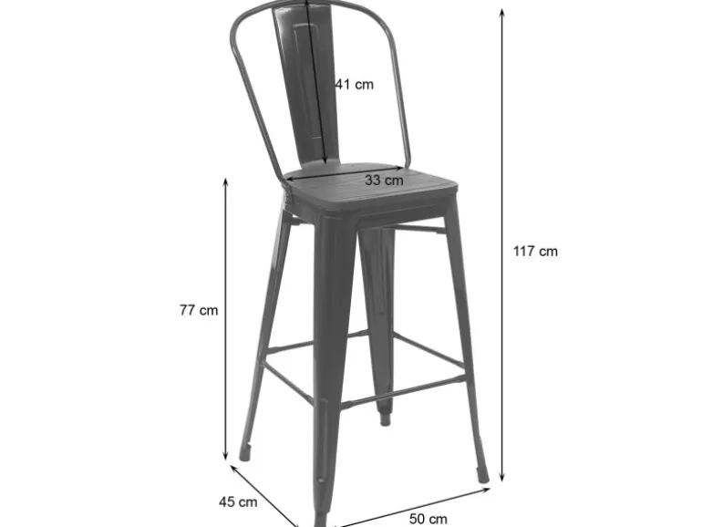 MCW Stehtisch-Set A73 inkl. Holz-Tischplatte Metall 3-teilig Schwarz