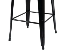 MCW Stehtisch-Set A73 inkl. Holz-Tischplatte Metall 3-teilig Schwarz
