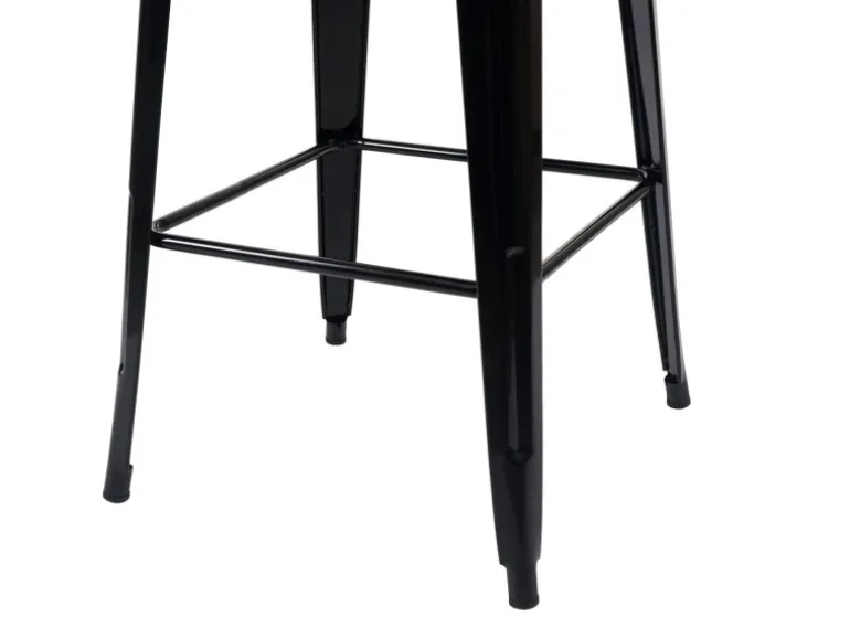 MCW Stehtisch-Set A73 inkl. Holz-Tischplatte Metall 3-teilig Schwarz