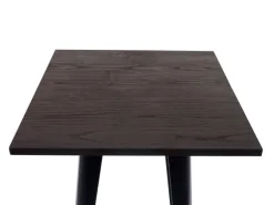 MCW Stehtisch-Set A73 inkl. Holz-Tischplatte Metall 3-teilig Schwarz