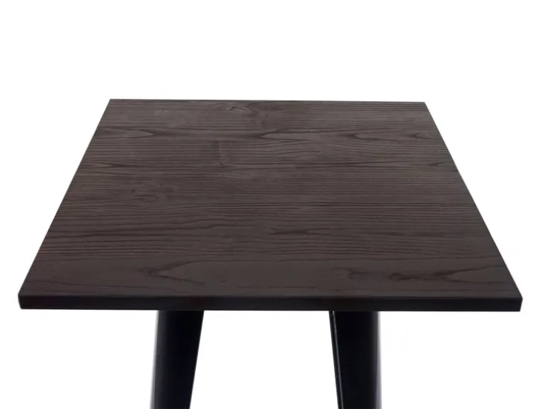 MCW Stehtisch-Set A73 inkl. Holz-Tischplatte Metall 3-teilig Schwarz