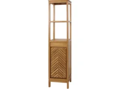 MCW Teak-Hochschrank M74 1 Tür 4 Fächer