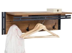 MCW Wandgarderobe A27 4 Haken 3D-Struktur Wildeiche-Optik