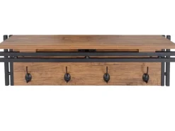 MCW Wandgarderobe A27 4 Haken 3D-Struktur Wildeiche-Optik