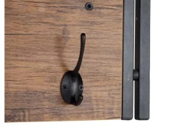 MCW Wandgarderobe A27 4 Haken 3D-Struktur Wildeiche-Optik