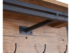 MCW Wandgarderobe A27 4 Haken 3D-Struktur Wildeiche-Optik
