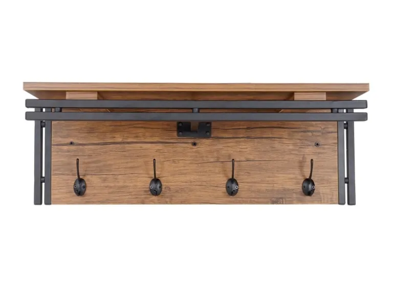 MCW Wandgarderobe A27 4 Haken 3D-Struktur Wildeiche-Optik