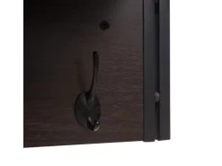 MCW Wandgarderobe A27 4 Haken 3D-Struktur Dunkelbraun