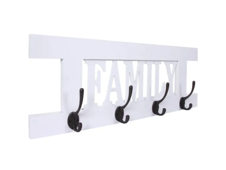 MCW Wandgarderobe C60 Family Shabby-Look Weiß Lackiert