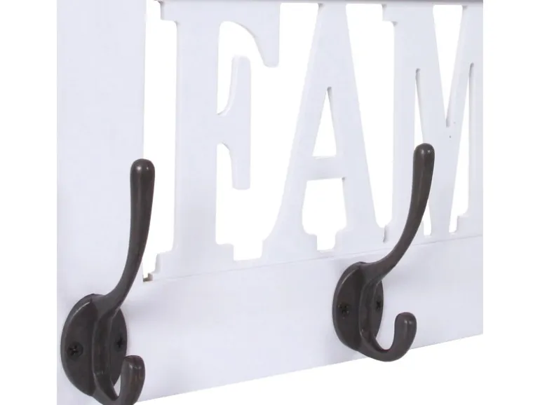MCW Wandgarderobe C60 Family Shabby-Look Weiß Lackiert
