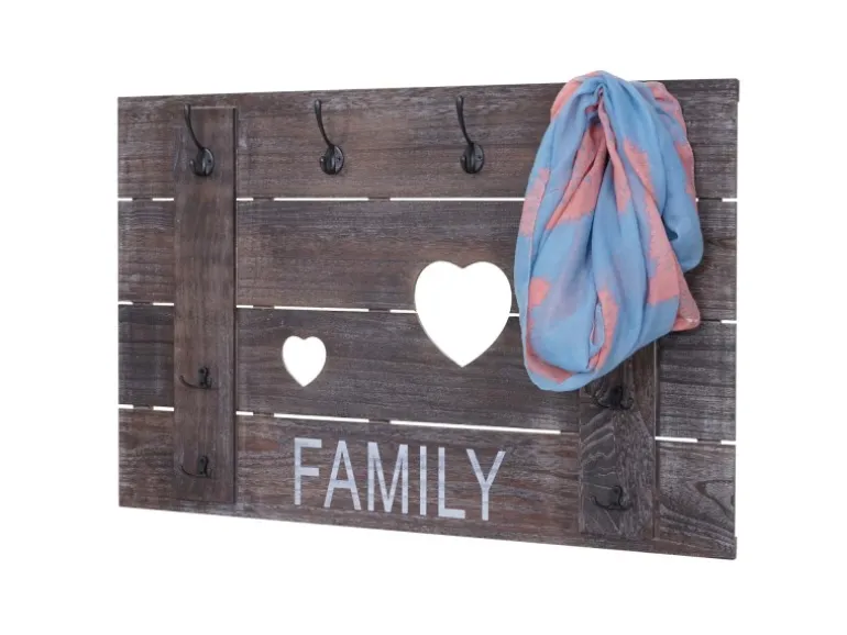 MCW Wandgarderobe C89 Family Shabby-Look Braun Shabby