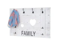 MCW Wandgarderobe C89 Family Shabby-Look Weiß Shabby