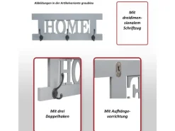 MCW Wandgarderobe C60 Home Shabby-Look Weiß Shabby