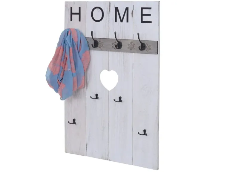 MCW Wandgarderobe C89 Home Shabby-Look Weiß Shabby