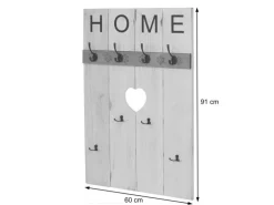 MCW Wandgarderobe C89 Home Shabby-Look Weiß Shabby