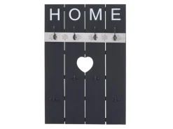 MCW Wandgarderobe C89 Home Shabby-Look Dunkelgrau Shabby