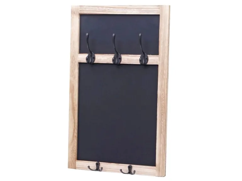 MCW Wandgarderobe C51 mit Kreidetafel Naturbraun