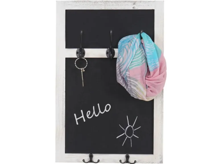 MCW Wandgarderobe C51 mit Kreidetafel Weiß Shabby