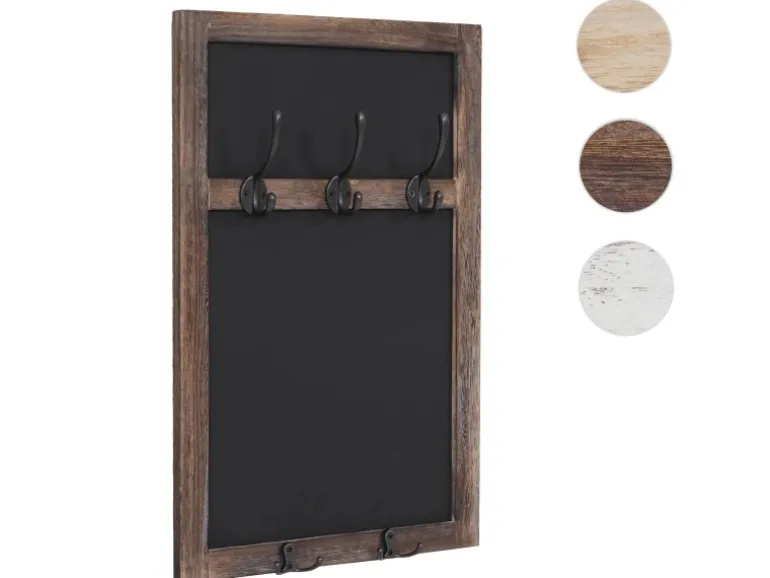 MCW Wandgarderobe C51 mit Kreidetafel Braun Shabby