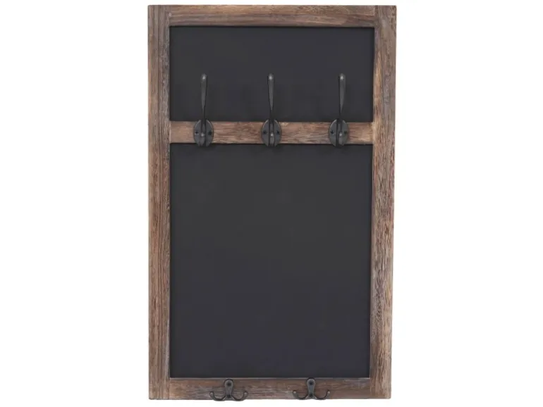 MCW Wandgarderobe C51 mit Kreidetafel Braun Shabby