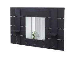 MCW Wandgarderobe C89 mit Spiegel Dunkelgrau Shabby