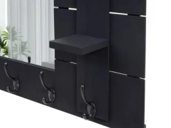 MCW Wandgarderobe C89 mit Spiegel Dunkelgrau Shabby