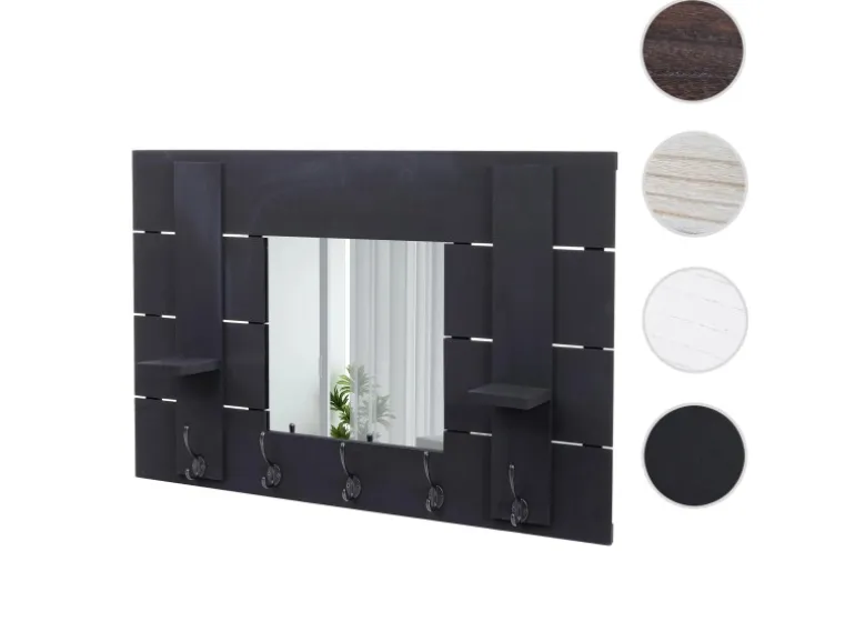 MCW Wandgarderobe C89 mit Spiegel Dunkelgrau Shabby