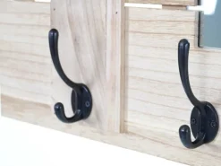 MCW Wandgarderobe C89 mit Spiegel Naturbraun