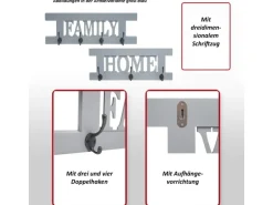 MCW Wandgarderobe C60 Shabby 2-teilig Dunkelgrau