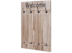 MCW Wandgarderobe C89 Welcome Shabby Naturbraun