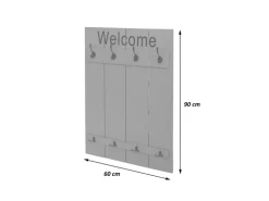 MCW Wandgarderobe C89 Welcome Shabby Naturbraun