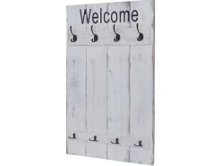 MCW Wandgarderobe C89 Welcome Shabby Weiß Shabby