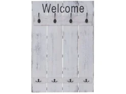MCW Wandgarderobe C89 Welcome Shabby Weiß Shabby